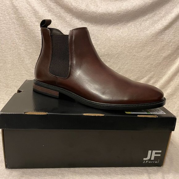 JF J.Ferrar Mens Blake Block Heel Chelsea Boots main image 4